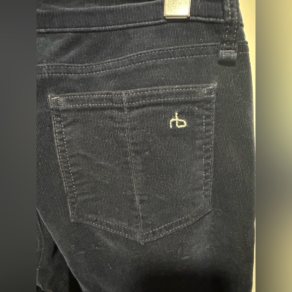 NWOT Rag n Bone Elephant Bell Dark Blue Corduroy Pants - Picture 4 of 4